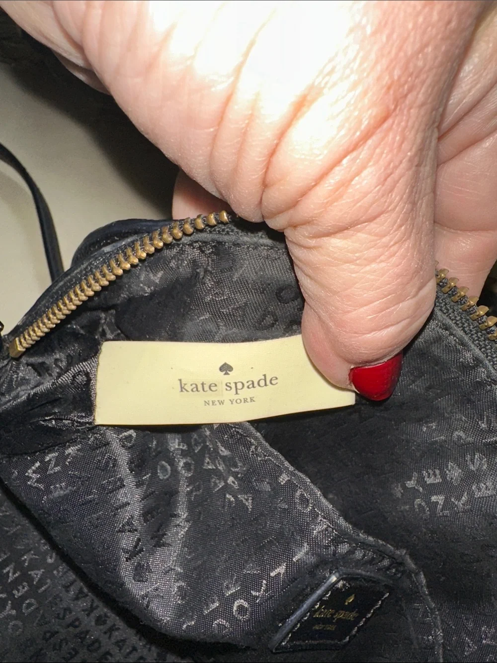 kate spade Black Glitter Mini Riley with Chain-Trim Strap ♠️